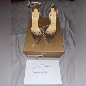 ✨ Louboutin Spikoo PVC/Leather Spike Pumps